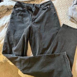 Black straight leg jean